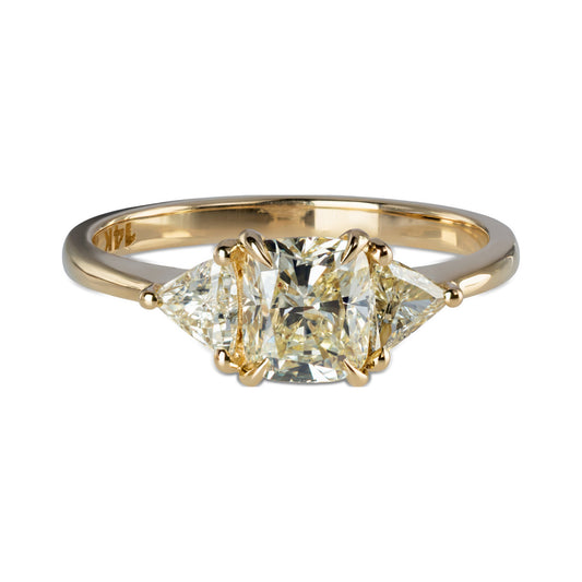 Yellow gold ring CUS GIA 1.39 carat