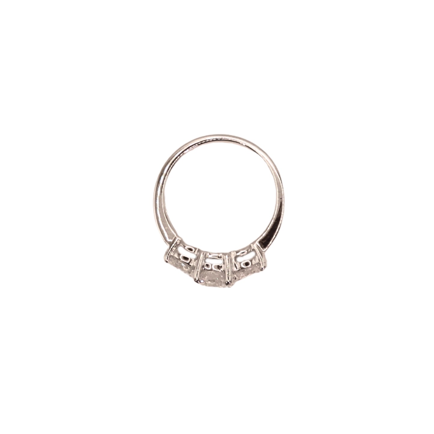 BR 3 stones ring white gold 1.67 carat