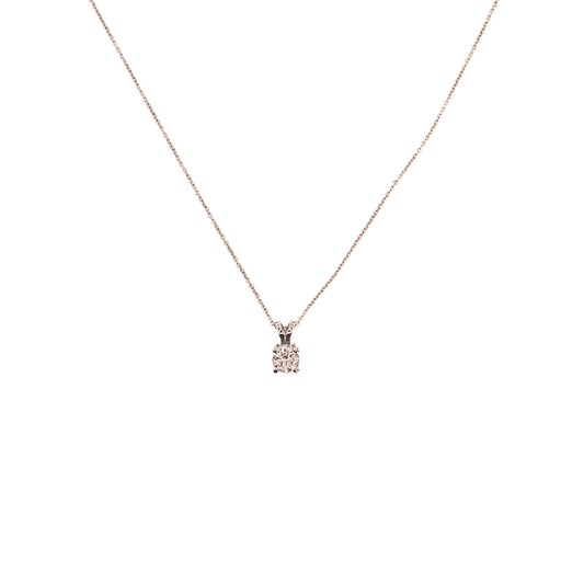BR round diamond necklace white gold 0.50 carat
