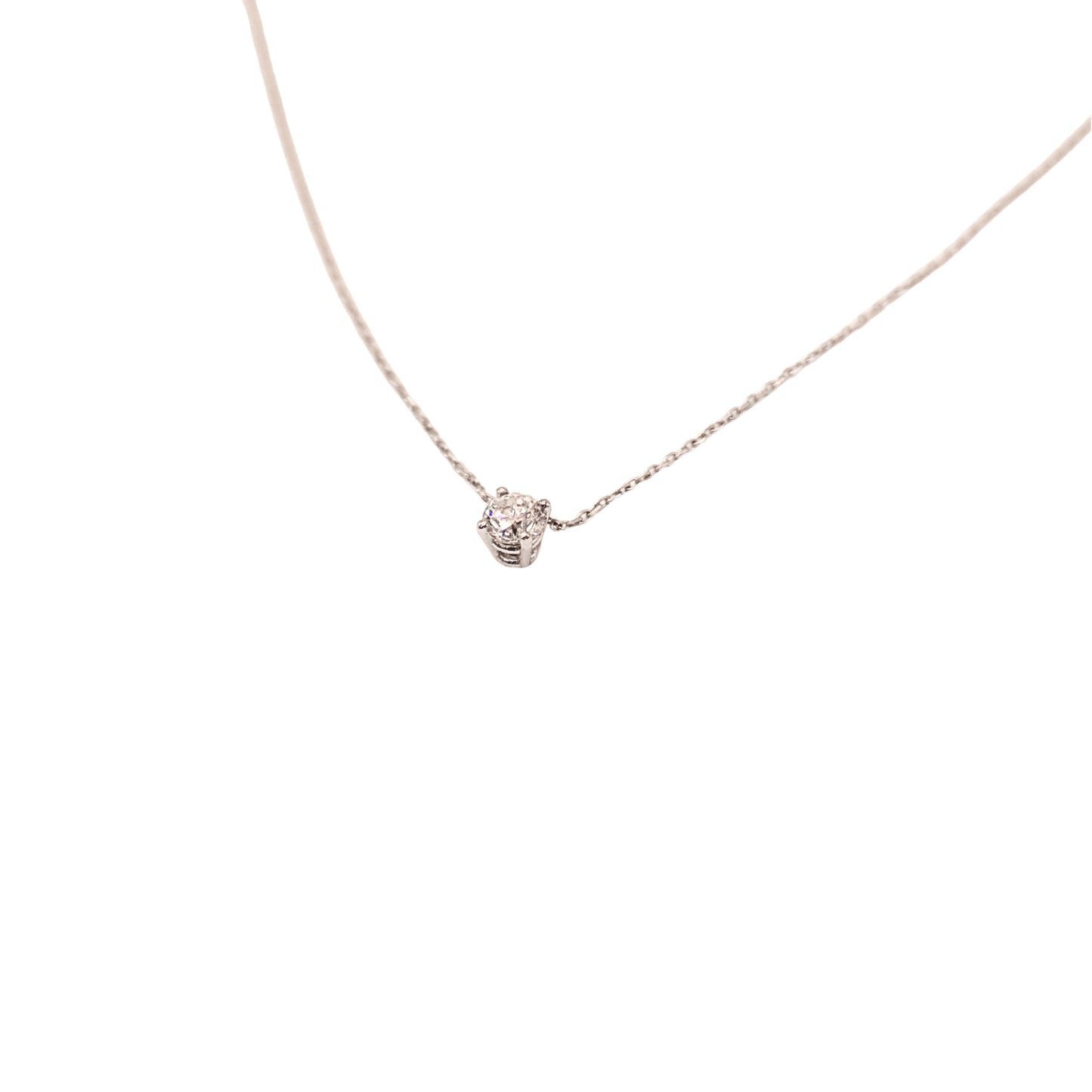 BR round necklace white gold 0.30 carat