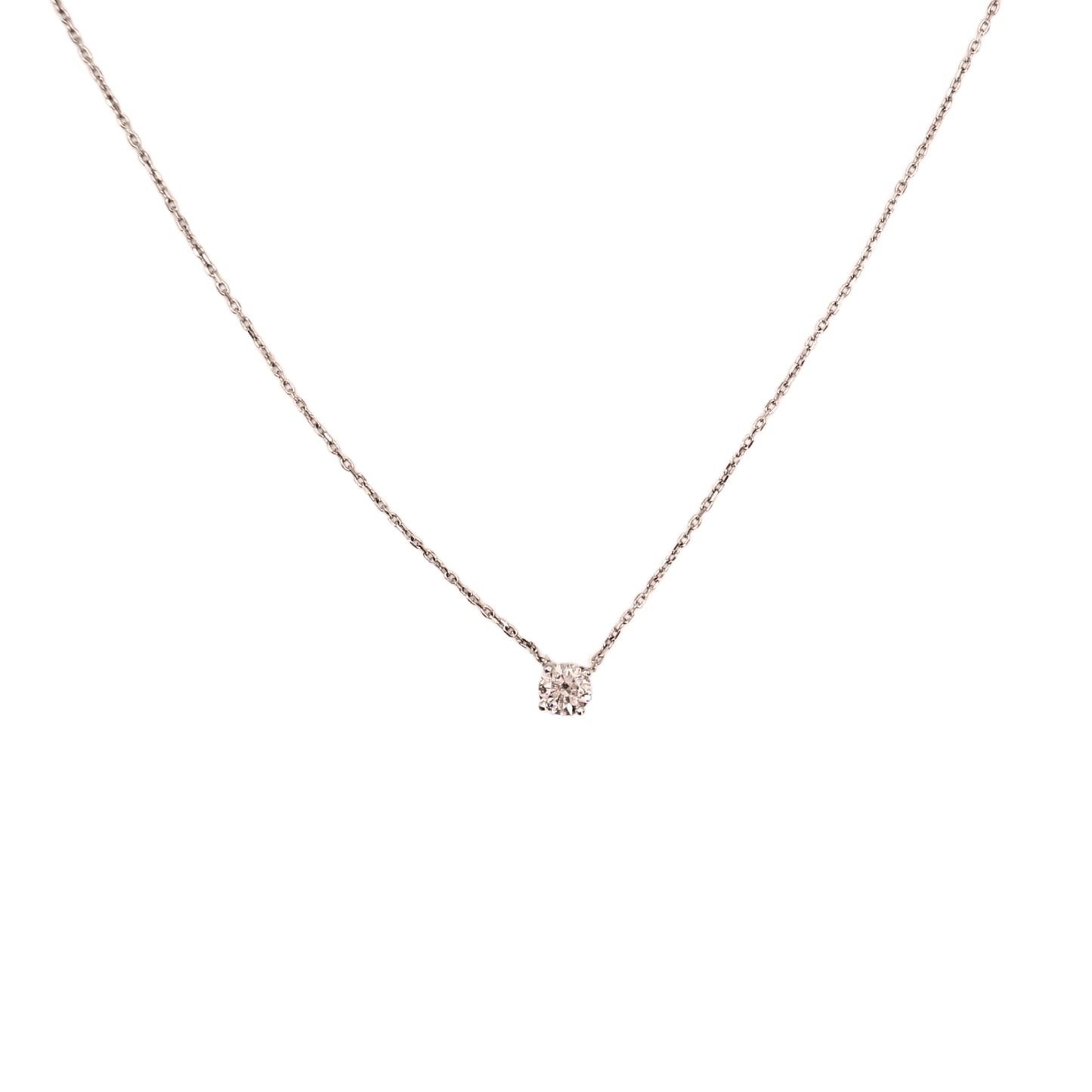 BR round necklace white gold 0.30 carat