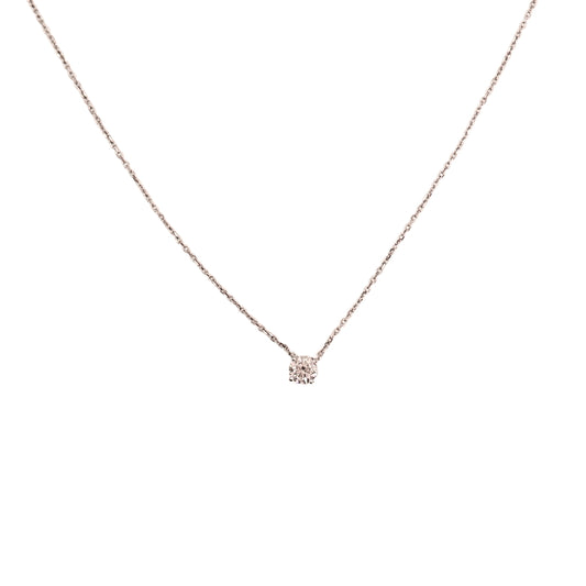 BR round necklace white gold 0.30 carat