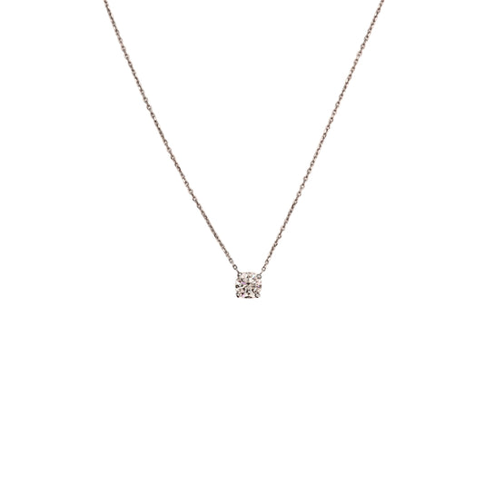 BR round necklace white gold  GIA M VS1 0.72 carat