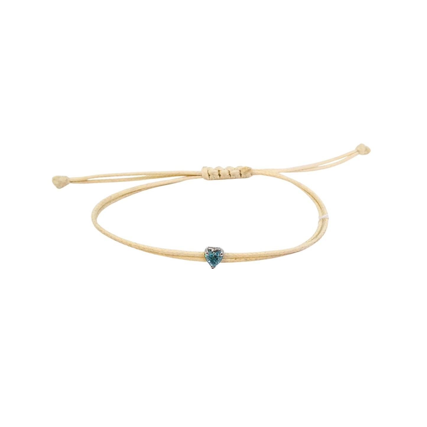Beige color bracelet heart shape 0.35carat