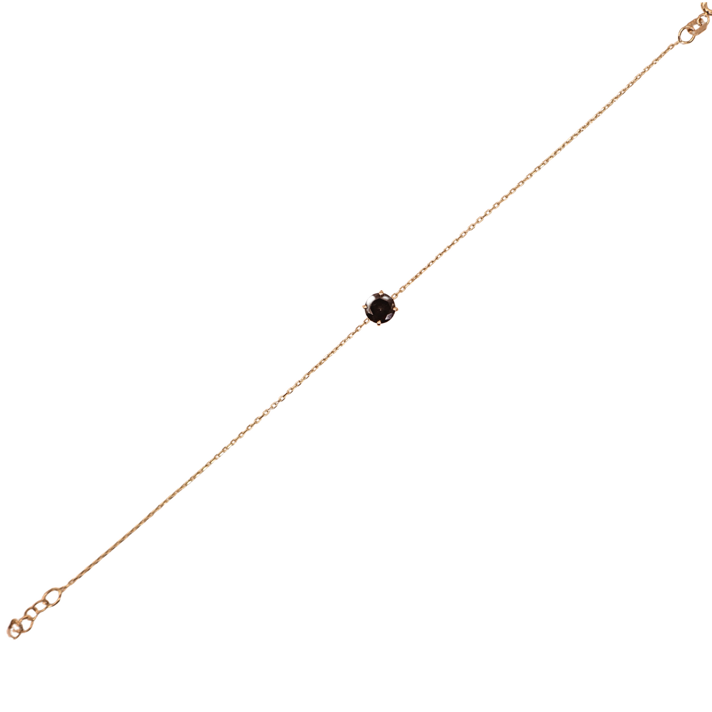 Bracelet with a black stone yellow gold 0.88 carat