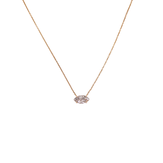 Marquise pendant yellow gold 2.06 carat MQ