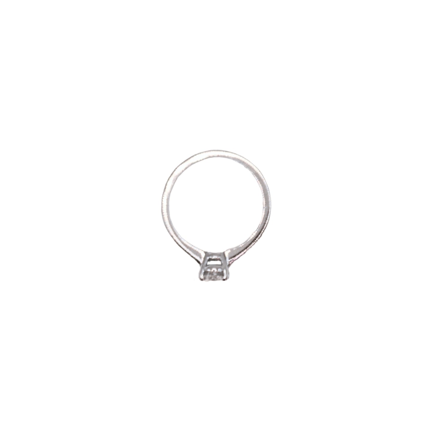 OV ring white gold 0.74 carat GIA E I2