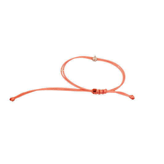 Pink string bracelet heart shape 0.31