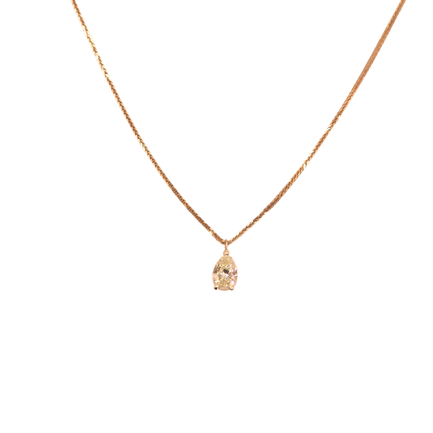 Ps necklace GIA UV IF yellow gold 0.7 carat