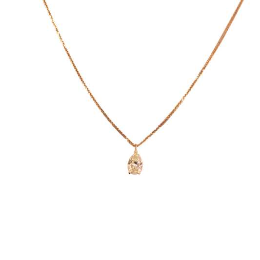 Ps necklace GIA UV IF yellow gold 0.7 carat