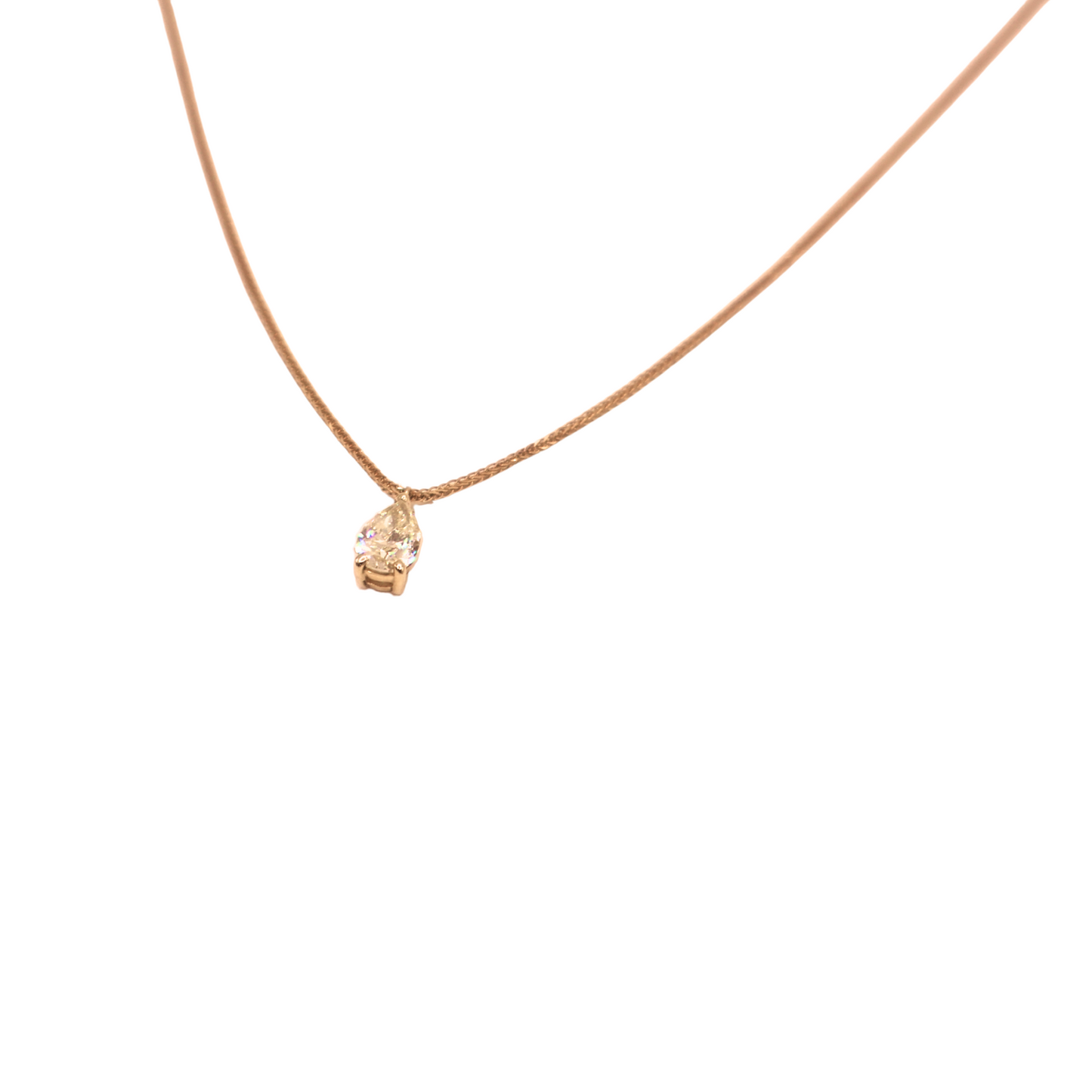 Ps necklace GIA UV IF yellow gold 0.7 carat