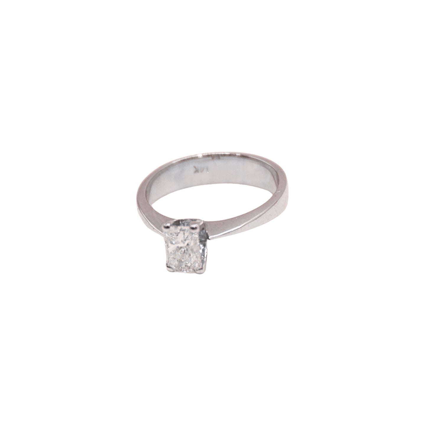 RAD ring white gold 0.67 carat