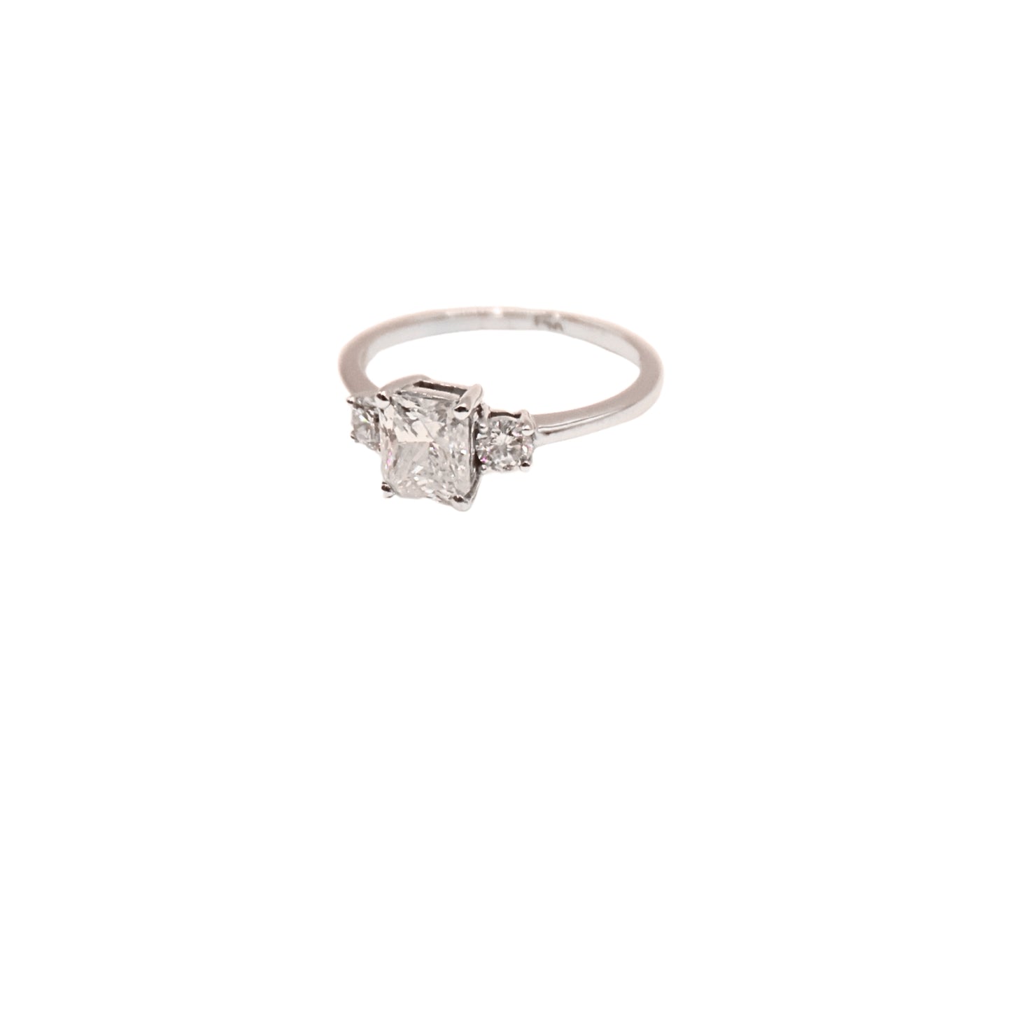 RAD ring white gold 0.99 carat