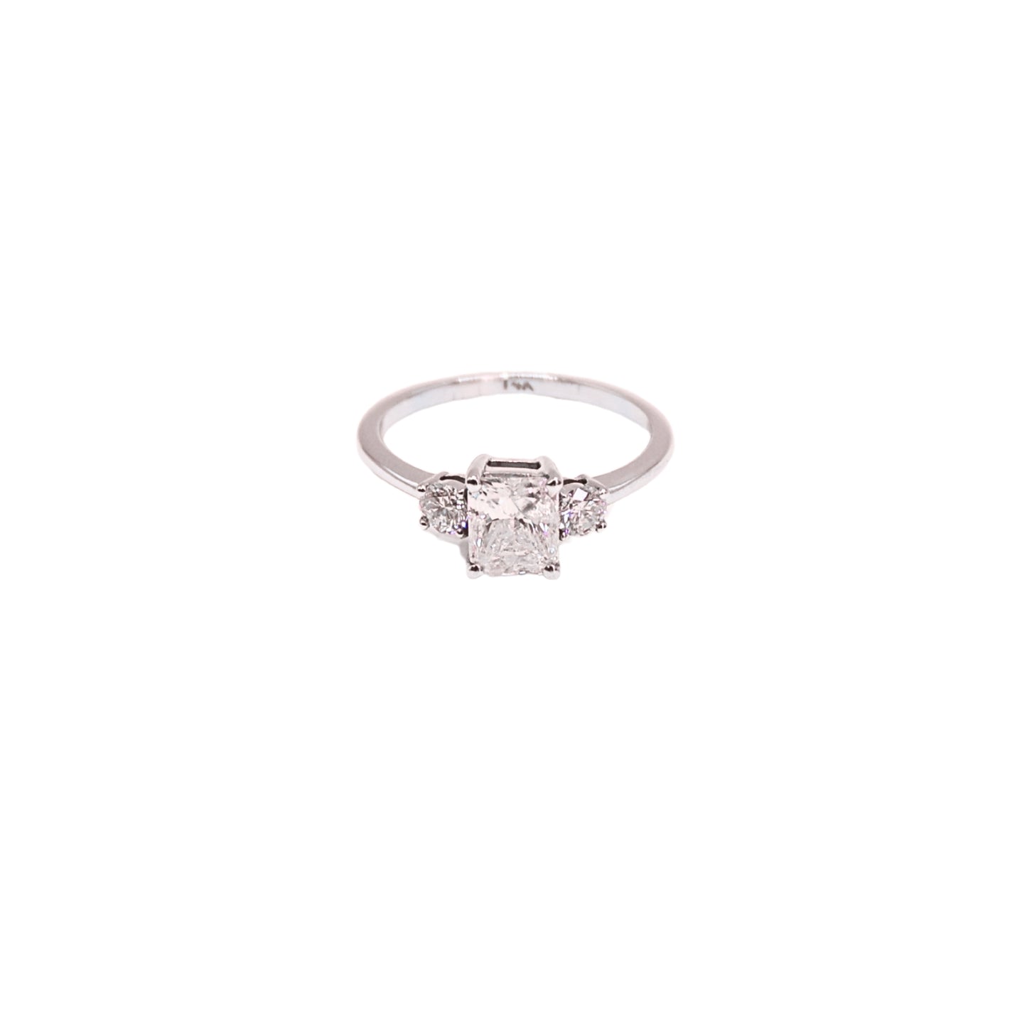 RAD ring white gold 0.99 carat