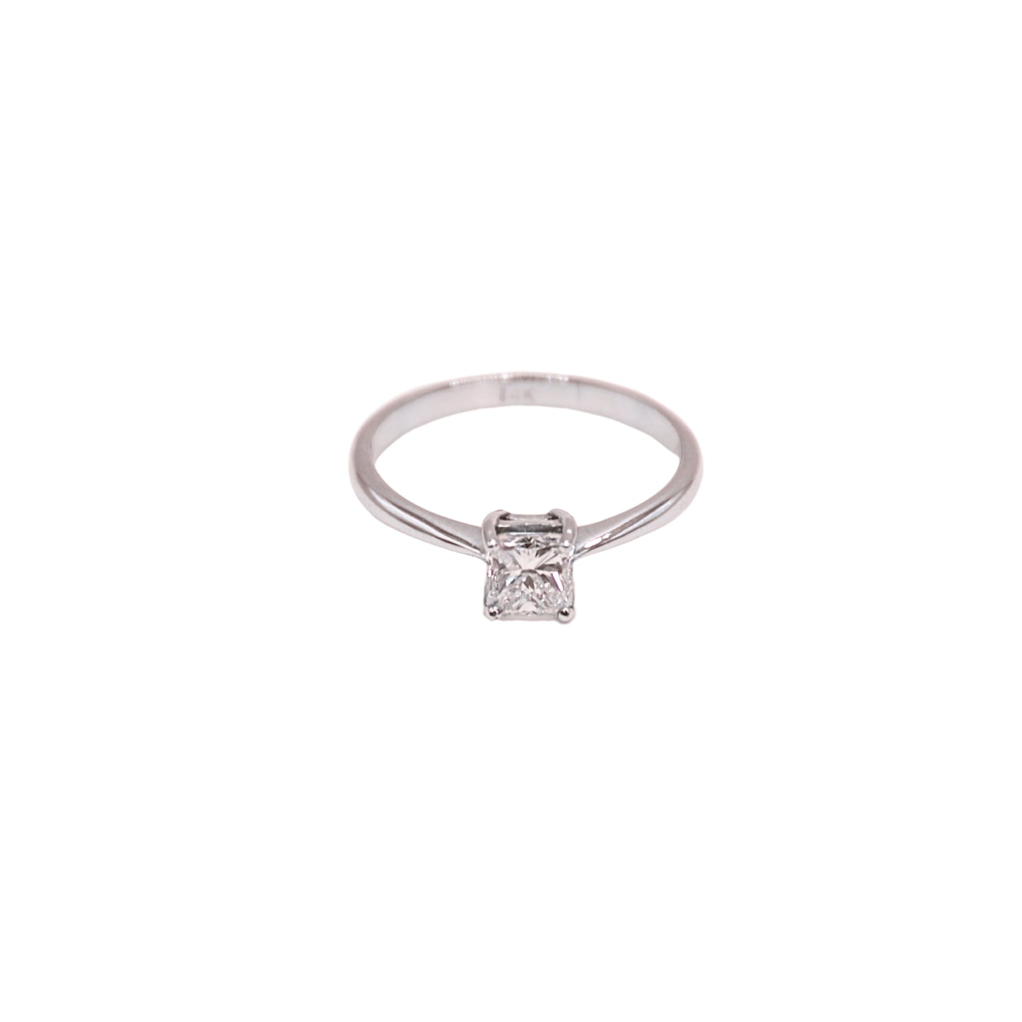 RAD ring white gold 0.61 carat