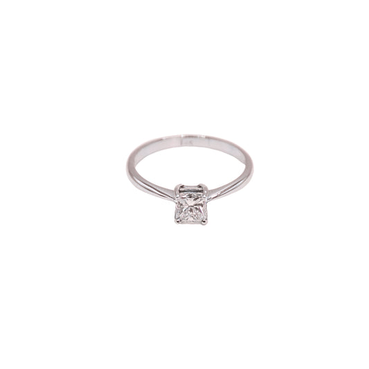 RAD ring white gold 0.61 carat