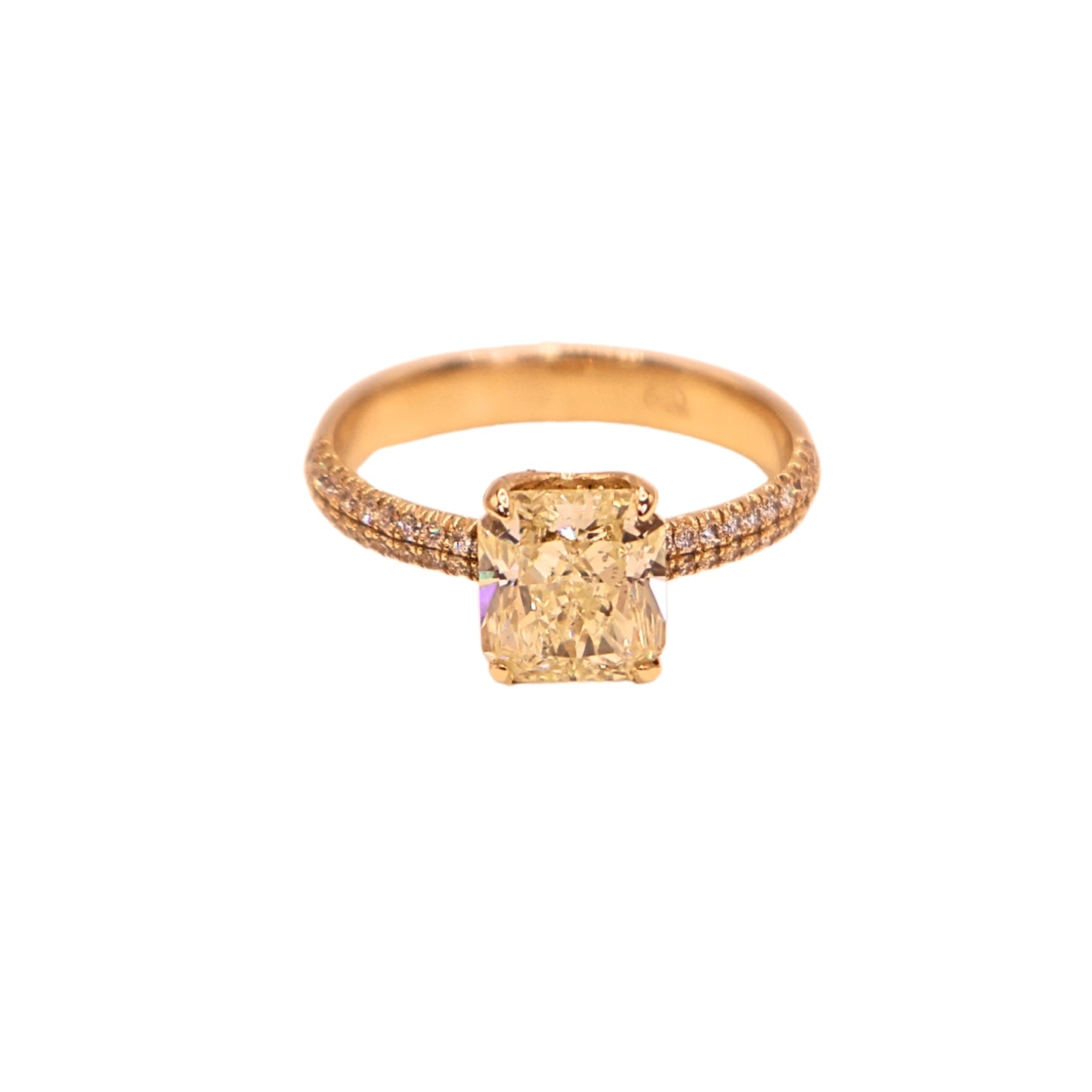 RAD ring yellow gold 2.32 carat