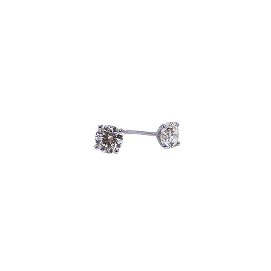 Round BR earrings white gold (approx 0.5-1.00 carat)