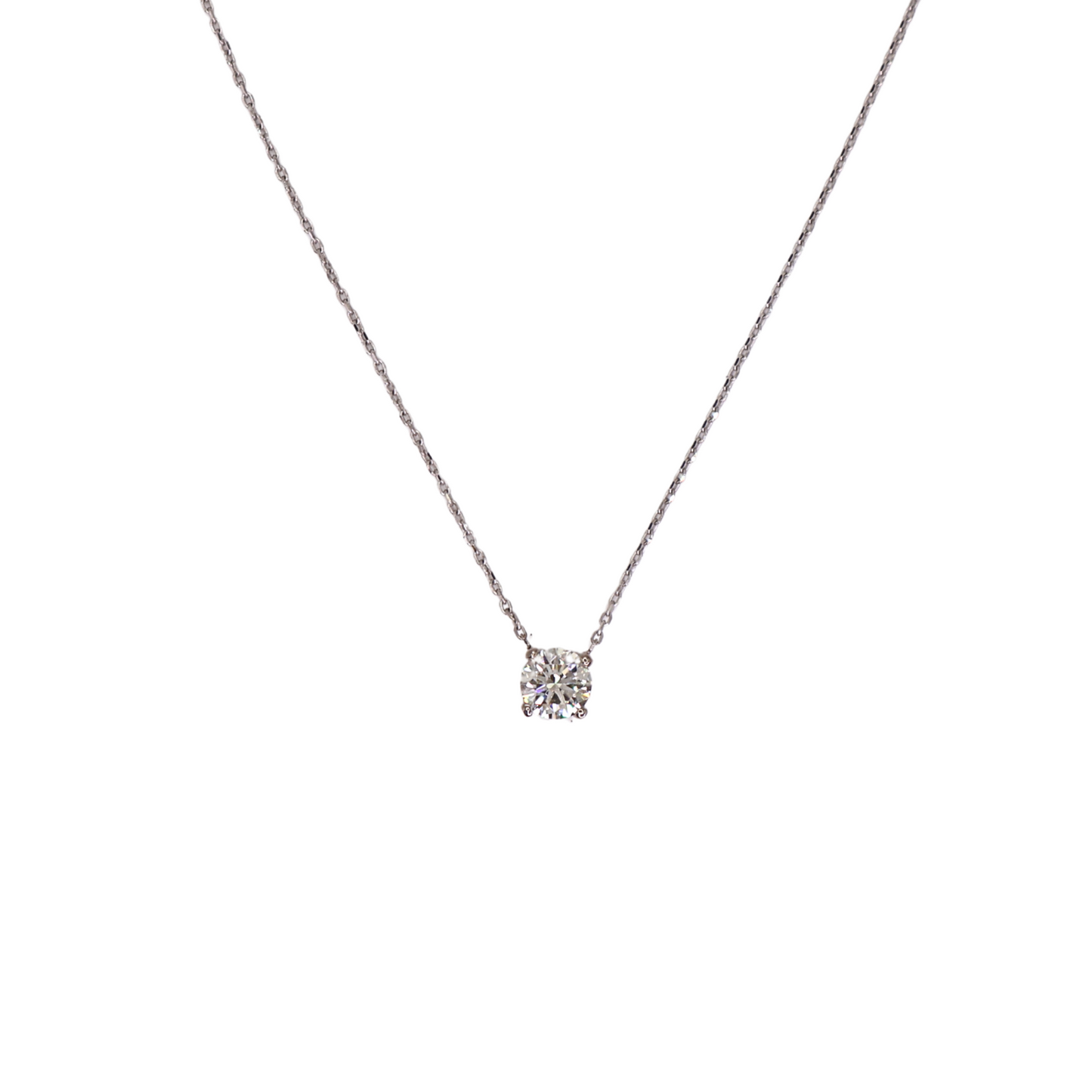 Round diamond necklace, 0.72 carat, GIA M VS1