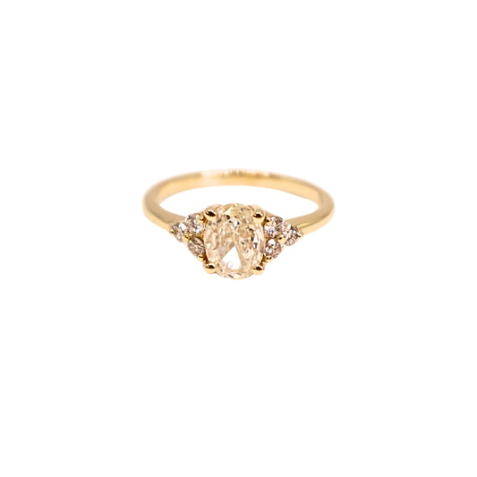 Vintage ring yellow gold 0.64 carat