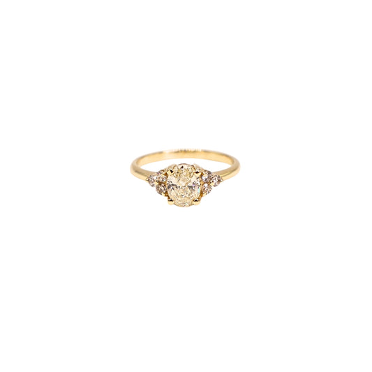 Vintage ring yellow gold 0.78 carat