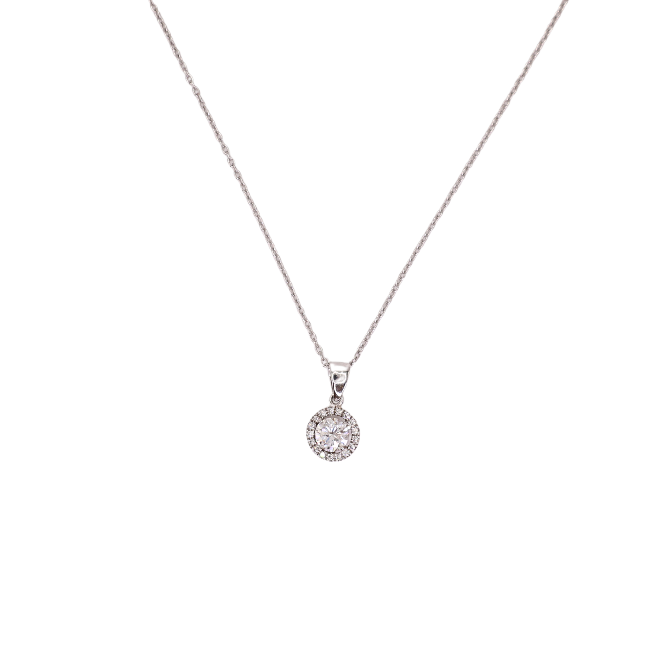 White gold pendant 0.90 +0.14 carat