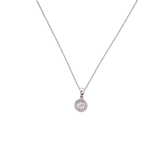 White gold pendant 0.90 +0.14 carat