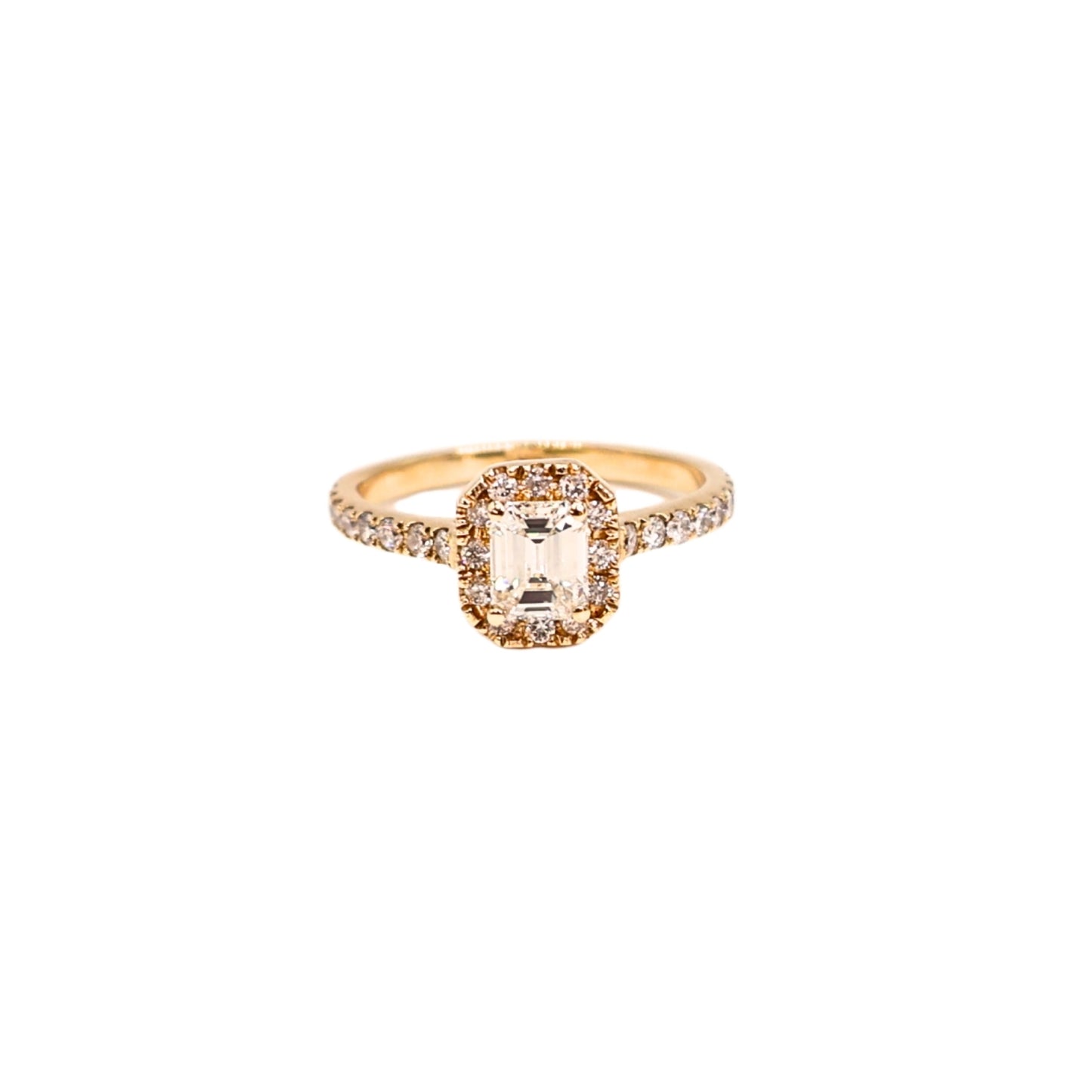 Yellow gold EM ring 0.64 carat