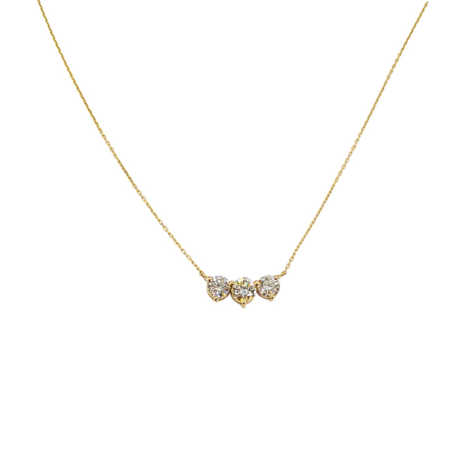 Yellow gold necklace BR1.01 carat