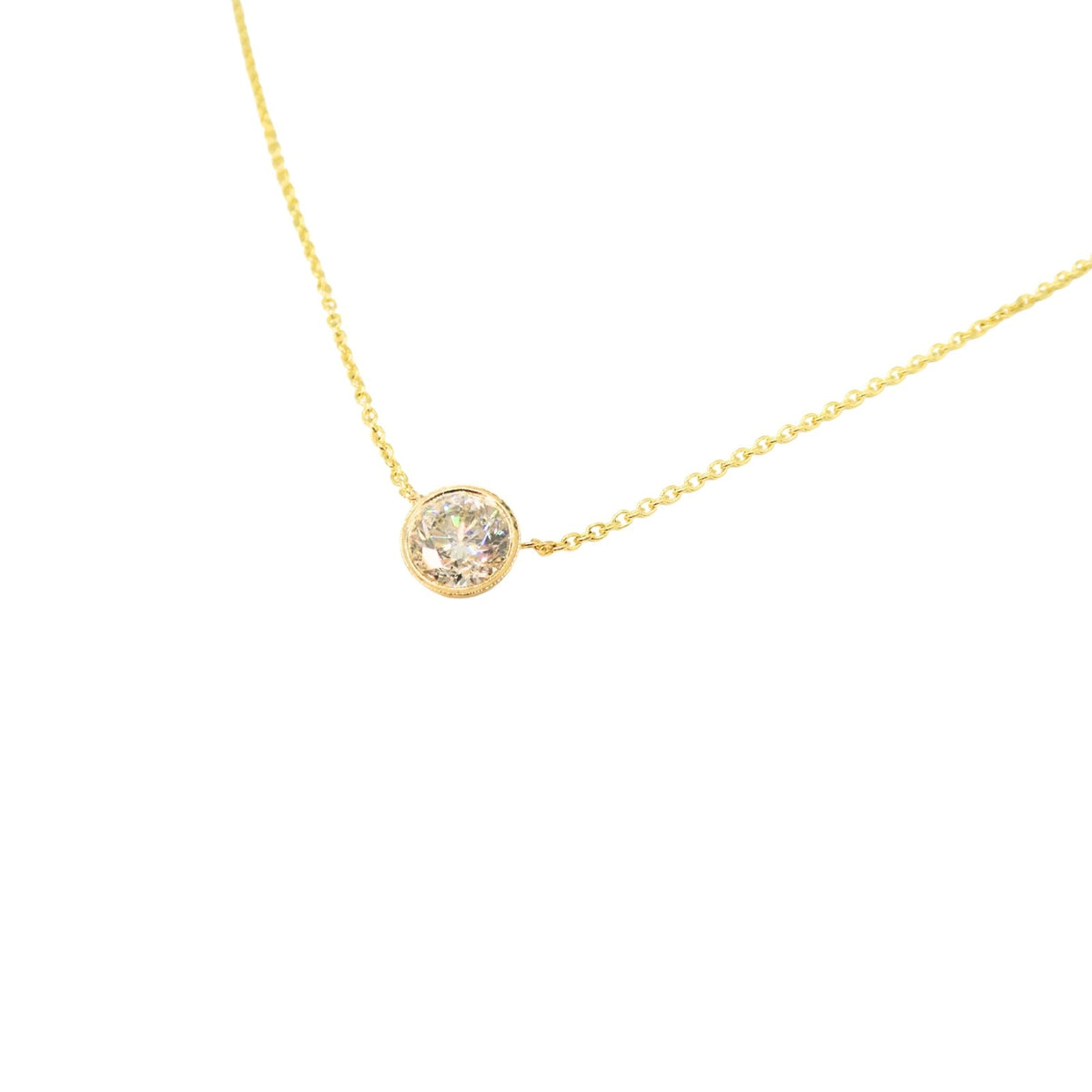 Yellow gold necklace BR 1 carat
