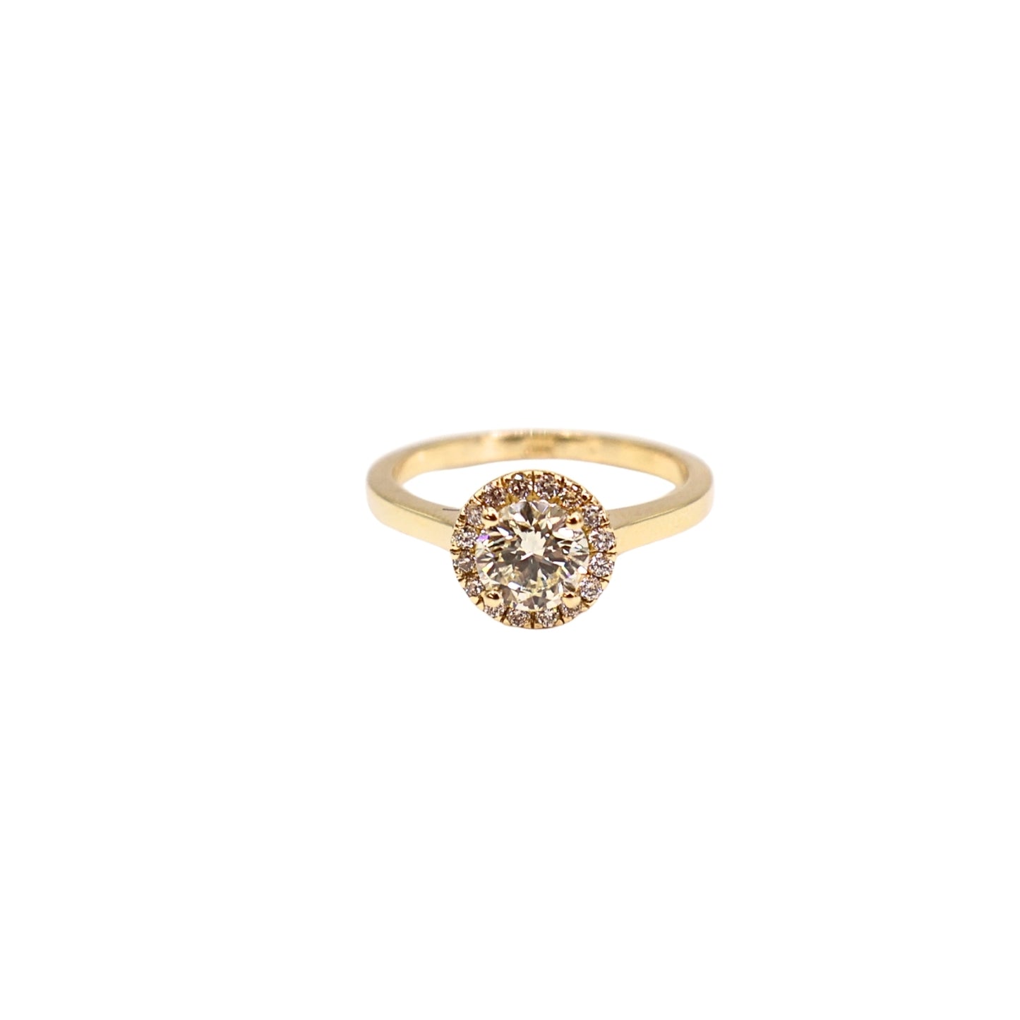 Yellow gold ring 0.76 carat