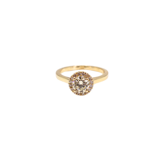 Yellow gold ring 0.76 carat