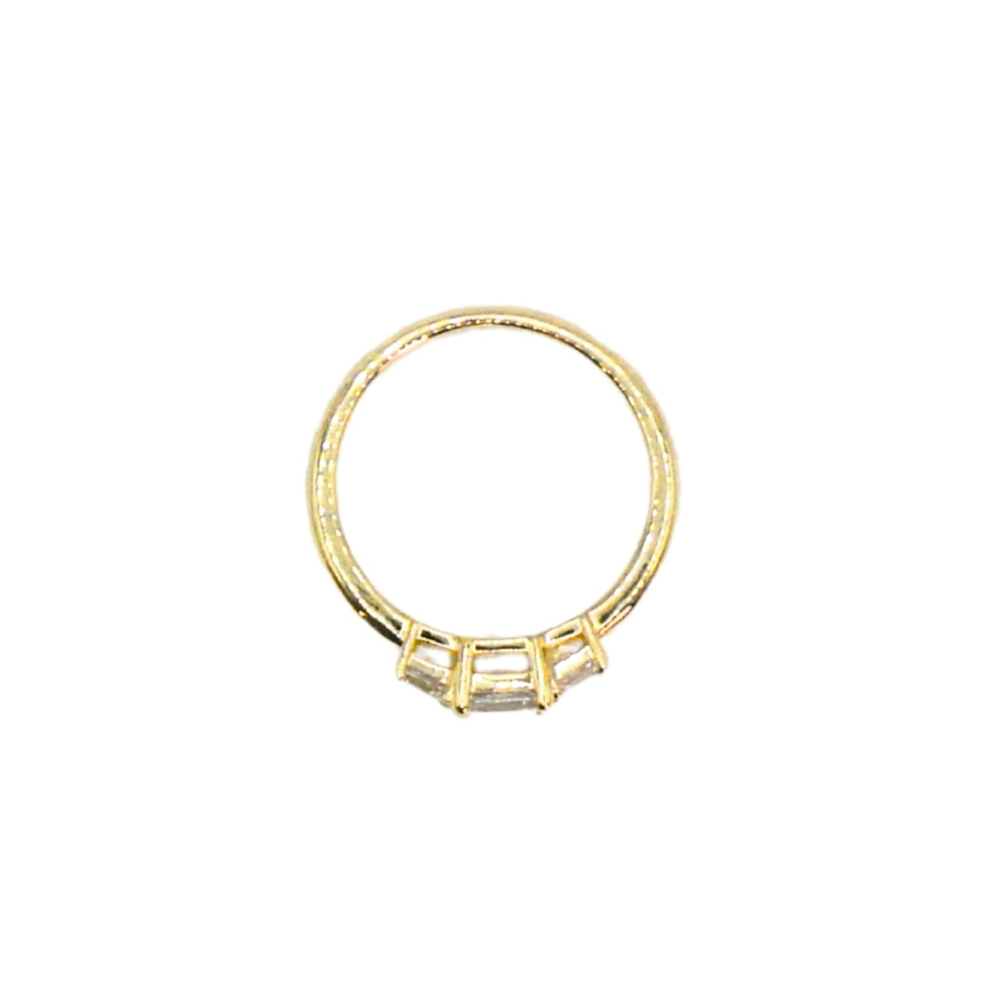 Yellow gold ring Asher cut GIA H IF 0.74carat + 0.48