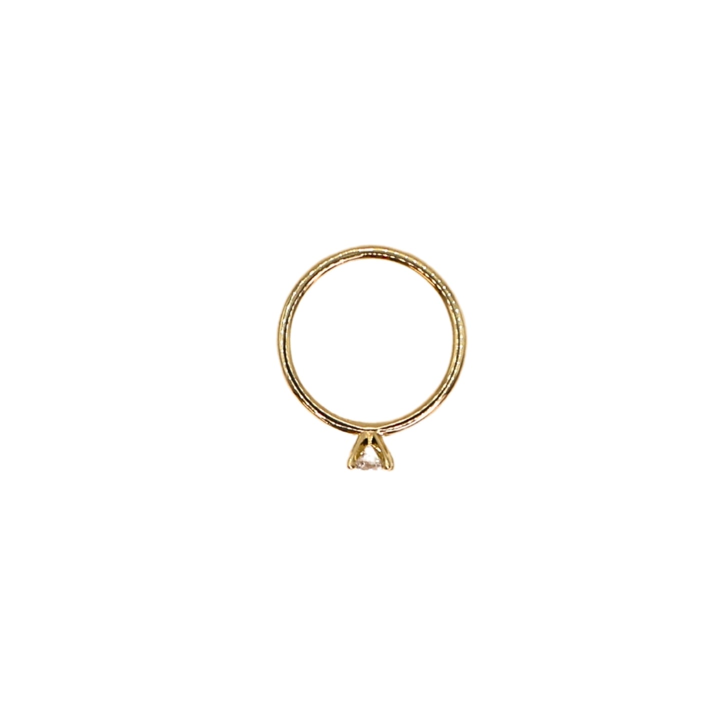 Yellow gold ring BR 0.45 carat GIA E I2