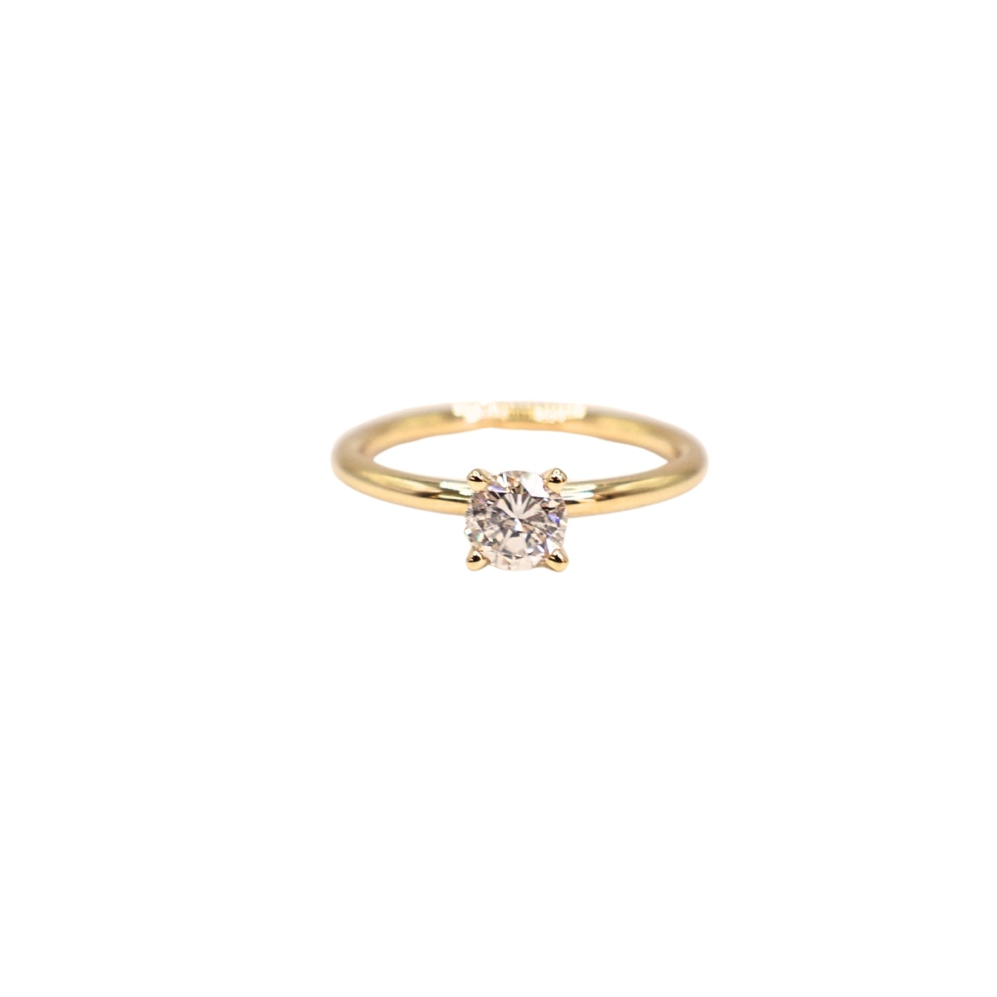 Yellow gold ring BR 0.45 carat GIA E I2