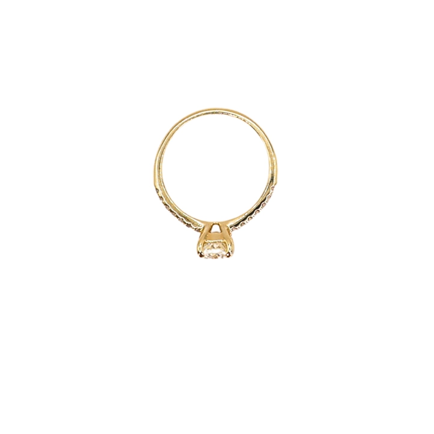 Yellow gold ring CUS GIA M VS1 1.02 carat