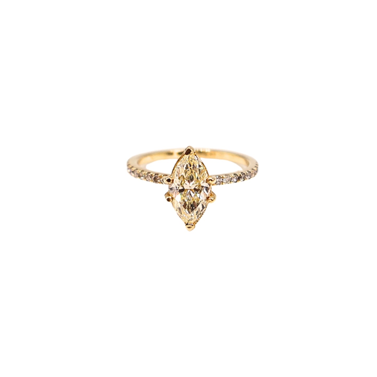 Yellow gold ring MQ 1.19  carat