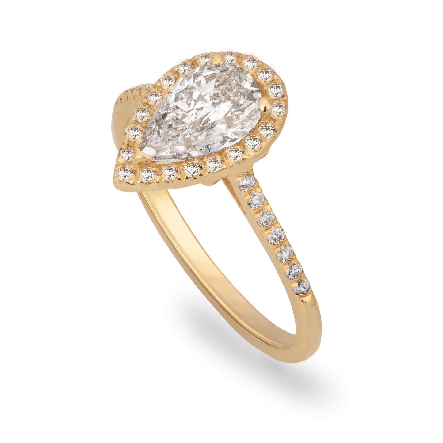 Yellow gold ring PS 1.00 carat