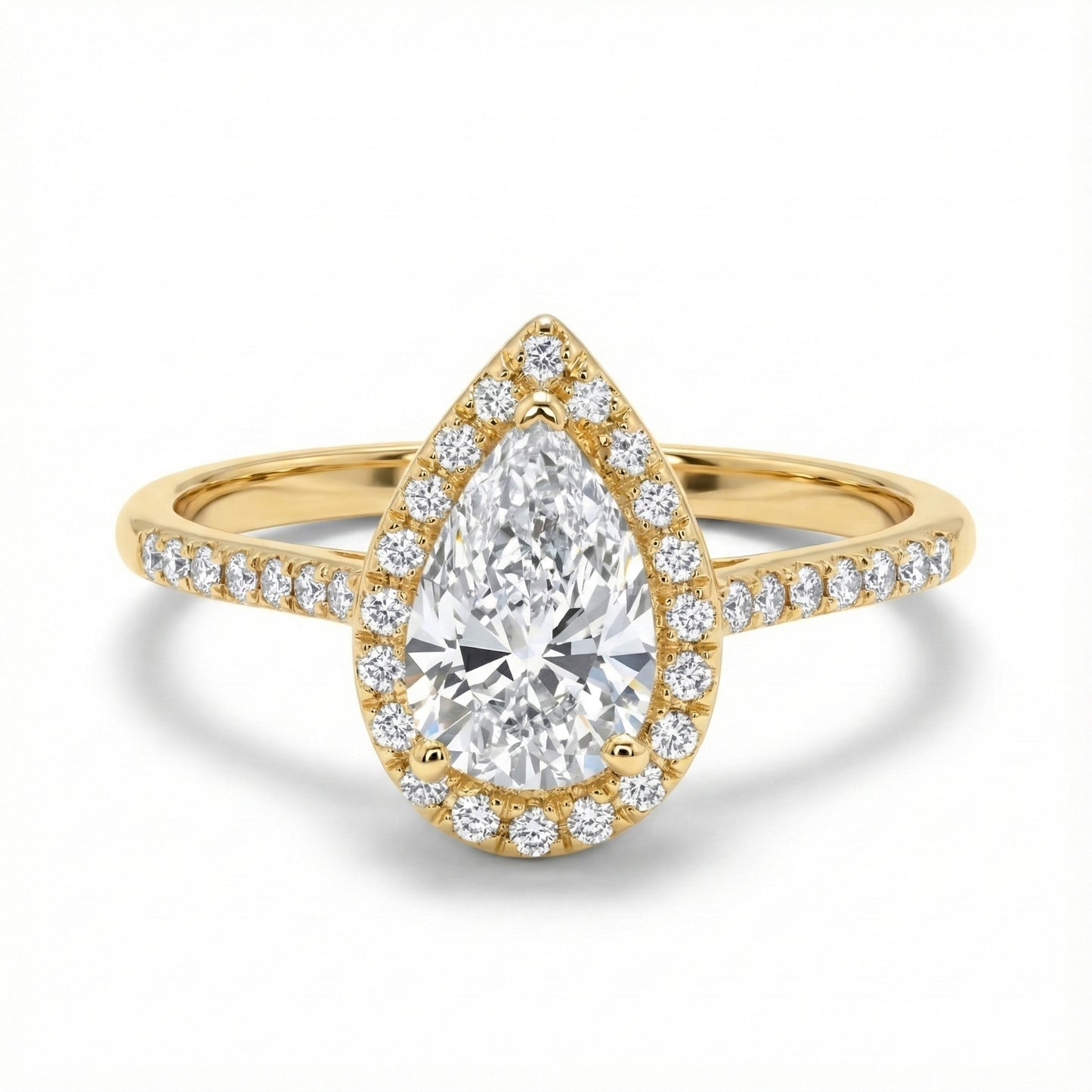 Yellow gold ring PS 1.00 carat