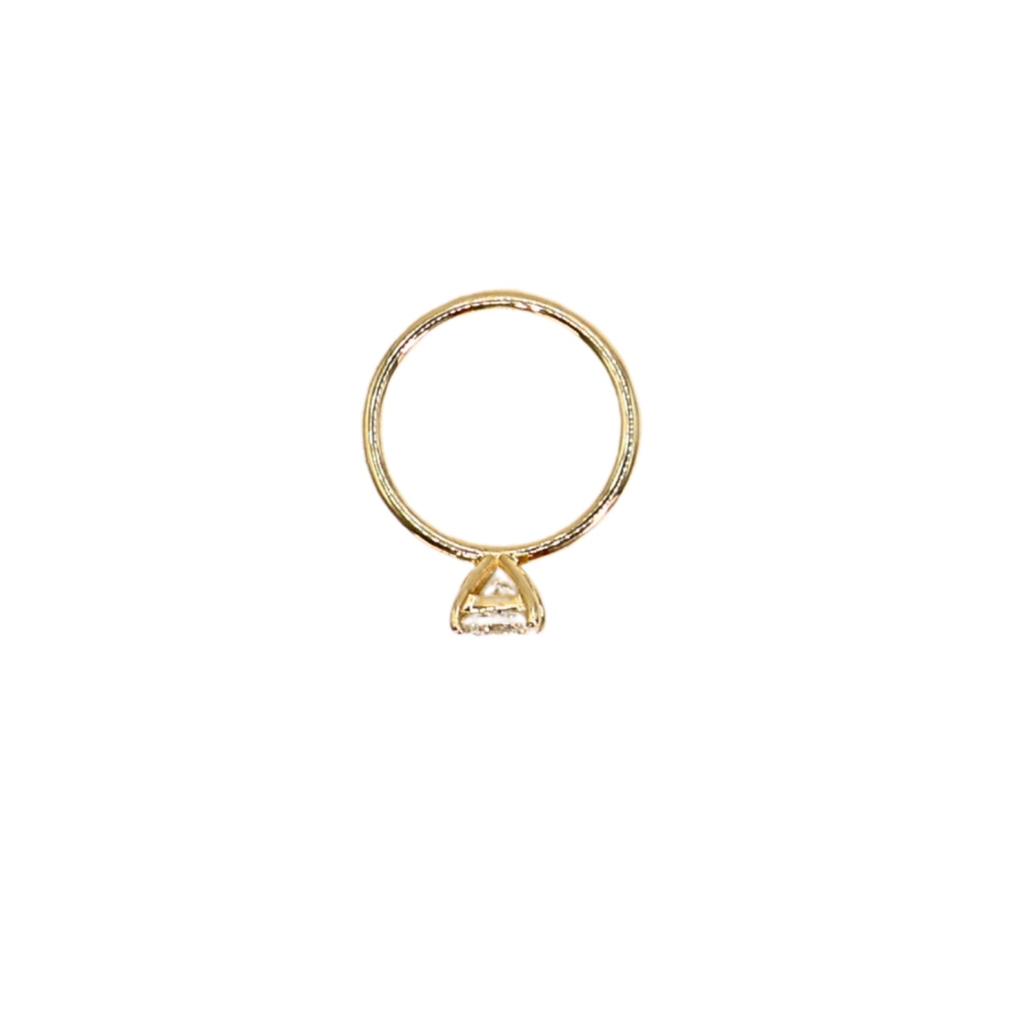 Yellow gold ring RAD 0.94 carat GIA J SI1