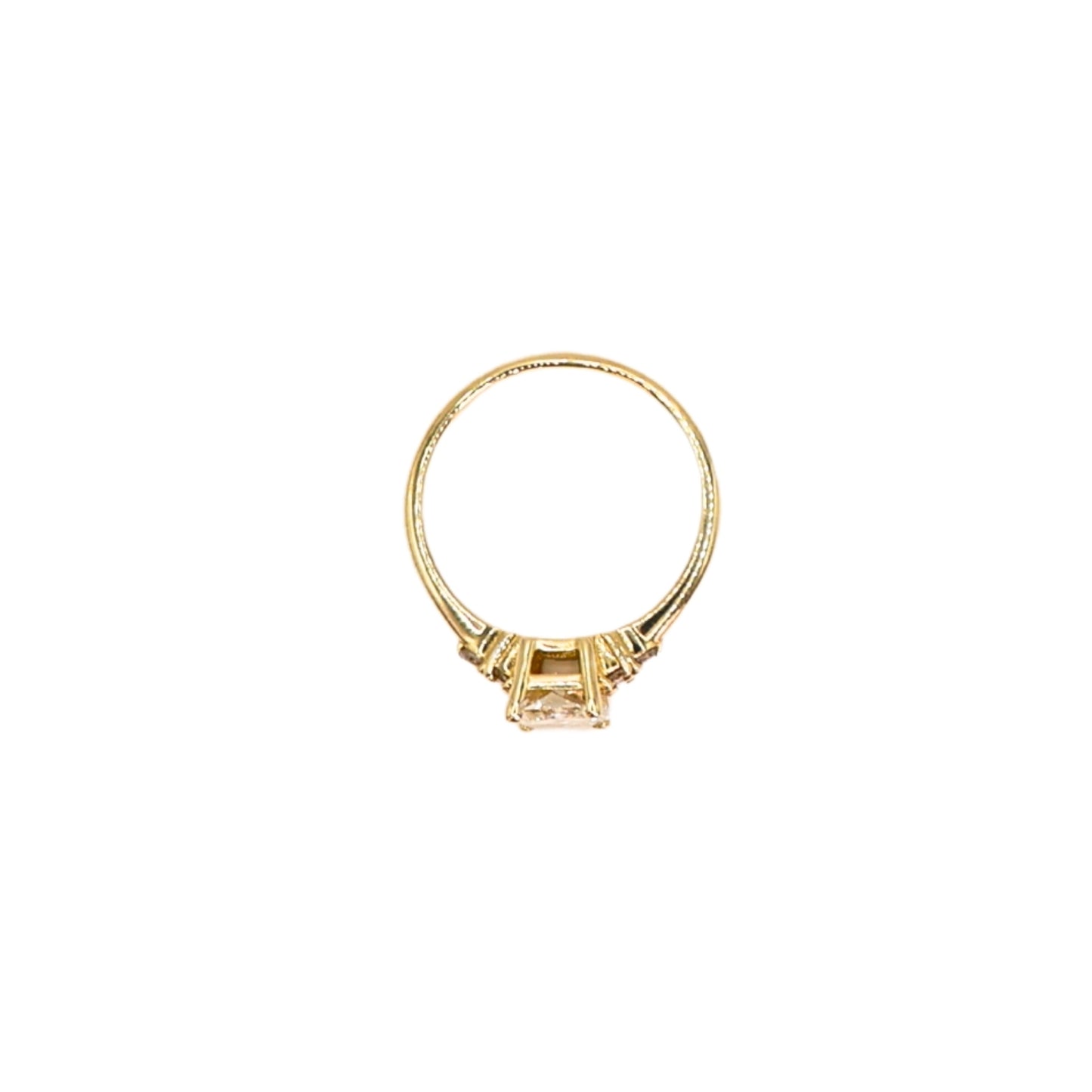 Yellow gold ring RAD GIA K VS2 1.00 carat