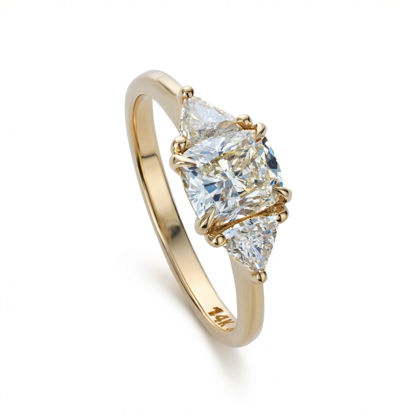 Yellow gold ring CUS GIA 1.39 carat