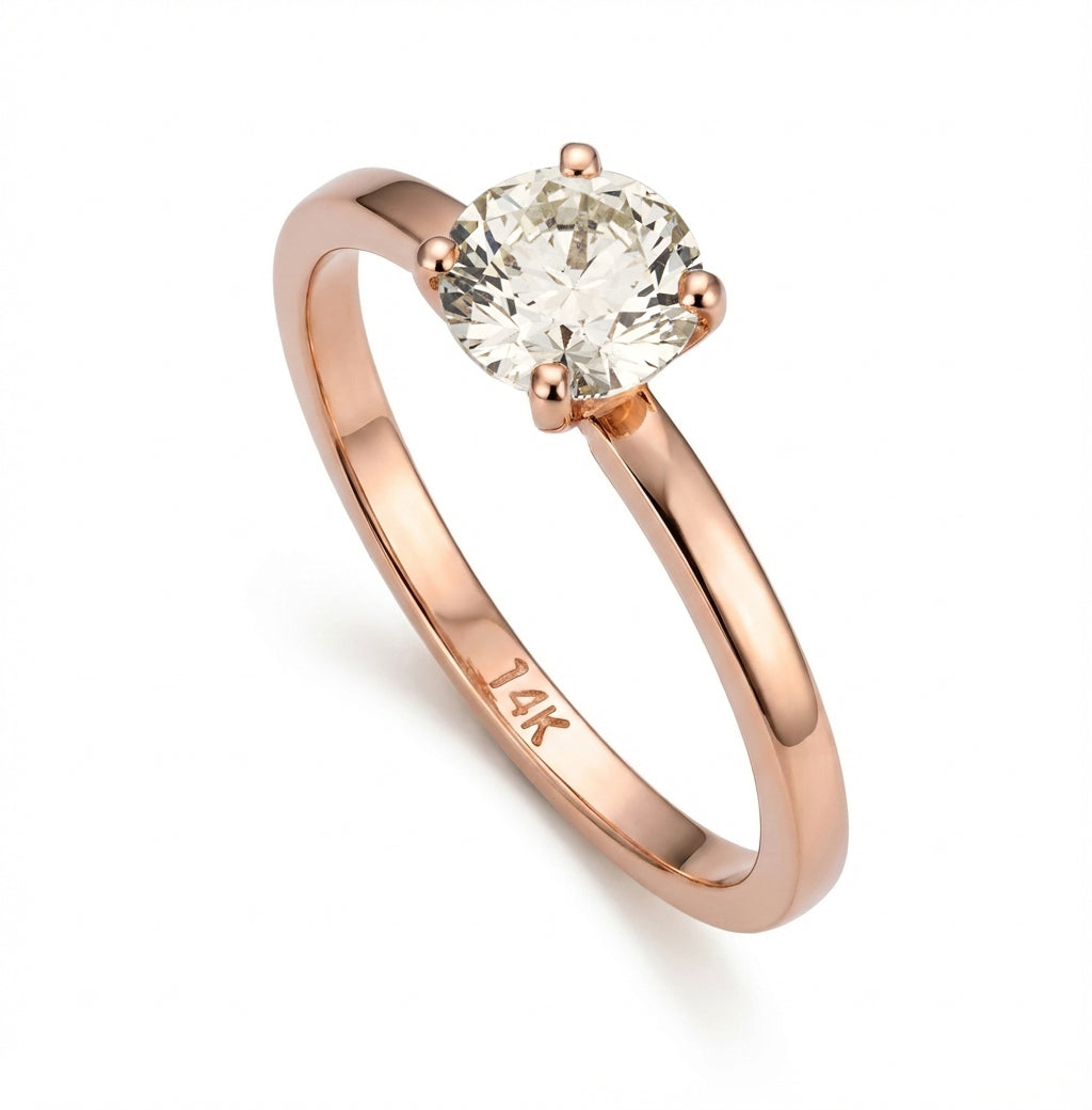 Rose gold ring BR 0.82 carat